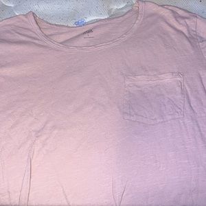 Light pink tee shirt with pocket